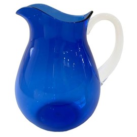 Caspari Acrylic Pitcher in Cobalt with Clear Handle - 1 Each