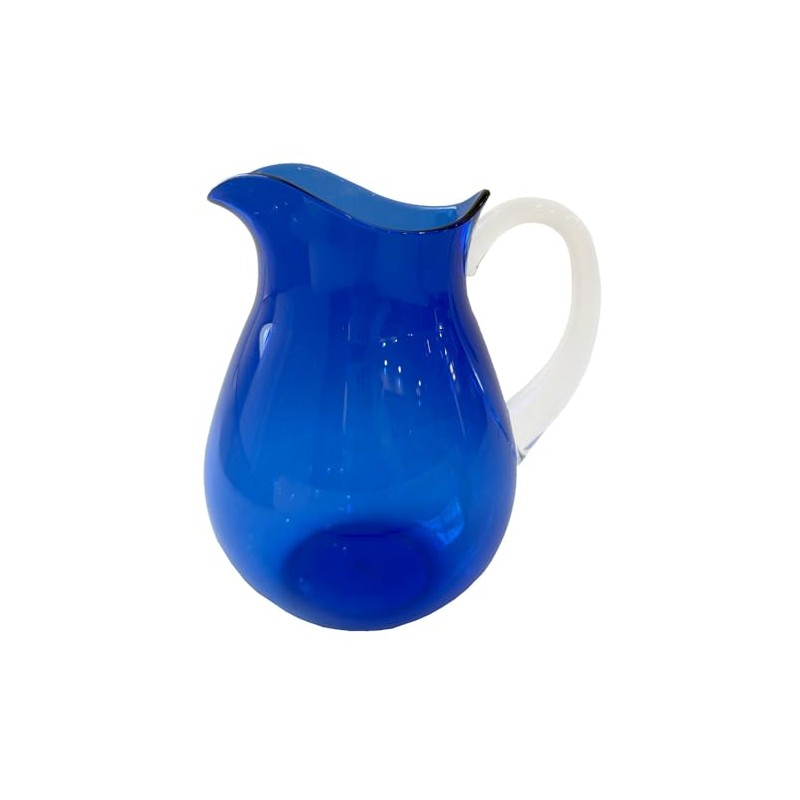 Caspari Acrylic Pitcher in Cobalt with Clear Handle - 1