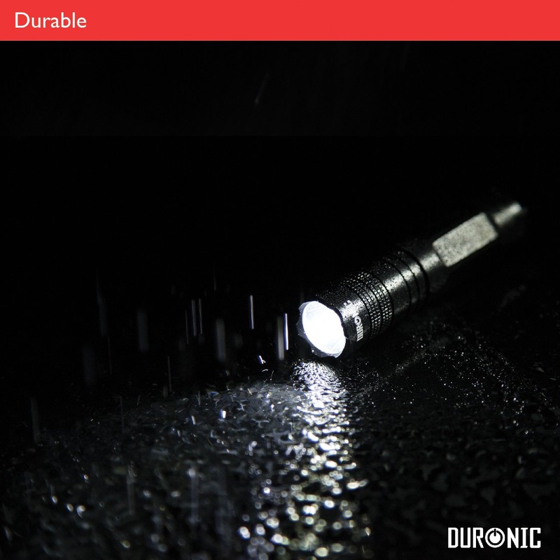 Duronic LED Torch Flashlight Super Bright RFL131AA Compact Charger Cable