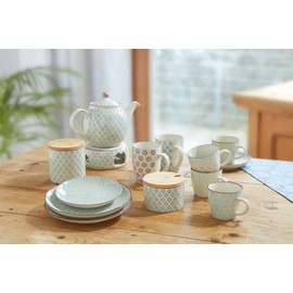 Bloomingville Patrizia Egg Cups Pink Green Yellow Ceramic Set of 3