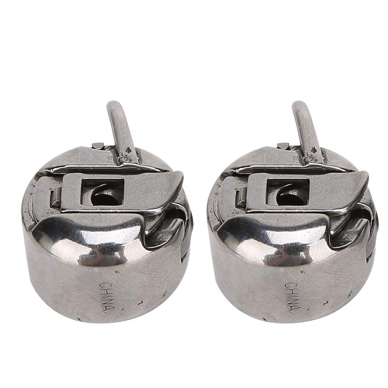 2Pcs Sewing Machine Bobbin Case Metal Reverse Bobbin Case Sewing