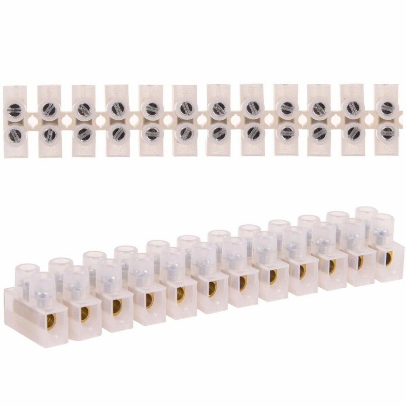 12 Way Electrical Terminal Blocks Connector Strip 15 Amp Terminal