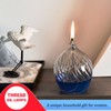 GXFCCYXT Refillable Liquid Petite Glass Oil lamp, Sturdy Borosillicate Glass