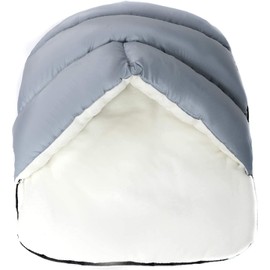 Yunnarl Ultra Soft Polar Fleece Dog Bed - Washable Pet House Cave Bed for Small Medium Dog Cat Waterproof Surface Bottom 28 x 27 Inches Dog Bed Cat Bed Gray