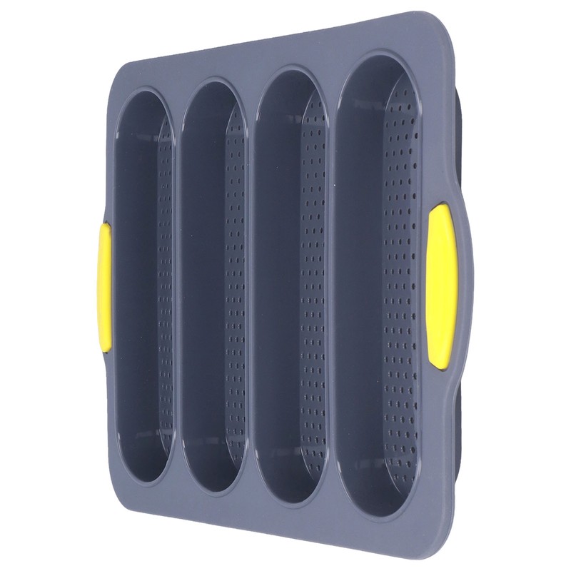Baguette Mold 4 Grooves Silicone Soft Smooth Surface Bread Mould