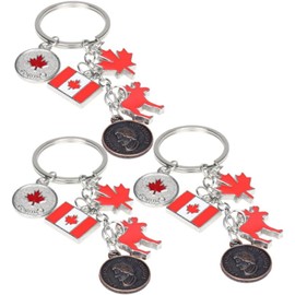 VALICLUD Juego De Llaveros Con La Bandera Nacional Canadiense De Material Resistente Y Creativo Para Uso Diario Llavero Decorativo
