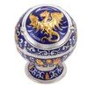 Ball Ashtray with Windproof Lid Retro Dragon Stereoscopic Relief Zinc