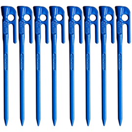Ellisse MK-180BL Forged Pegs, Ellisse Stake, 7.1 inches (18 cm), Blue Powder Coating, Made in Japan (Set of 8)