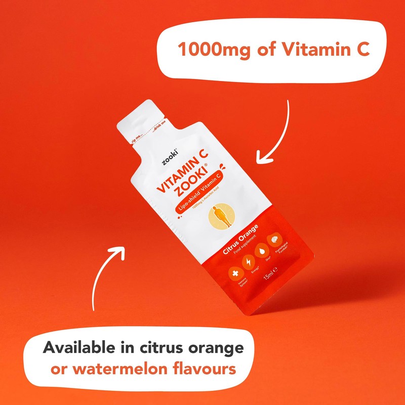 Zooki 1000mg Liposomal Vitamin C Liquid Sachets | 4X Higher