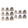 15pcs Hearing Amplifier Ear Plugs 2 Layers Silicone Soft Round