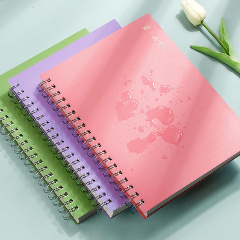 EMSHOI B5 Notebook Lined 300 Pages/150 Sheets, Spiral Notepad Multi-coloured,