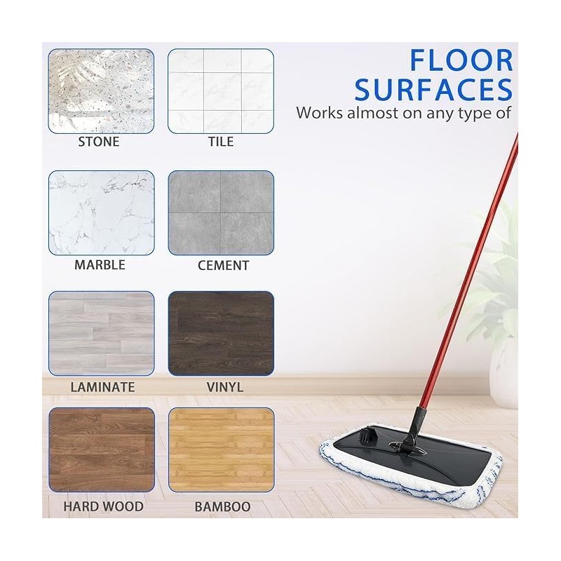 6 Pack Microfiber Mop Pads Covers Replacement Compatible with O-Cedar,Terry