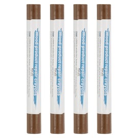 PATIKIL Furniture Repair Crayons, 4 Pcs Wax Wood Filler Sticks Wood Wax Crayons for Scratches Wood Floor Holes Tables, Teak