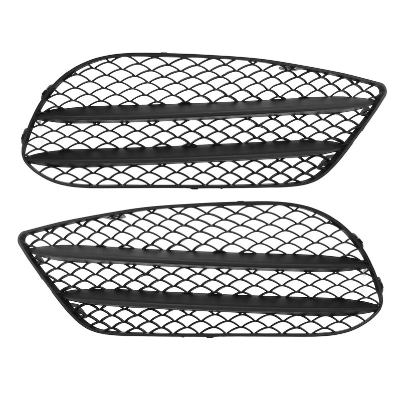 1 Pair Front Bumper Fog Light Grille Black Replacement For