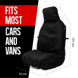 Shipley Motor Factors: Heavy Duty Seat Covers for Front Seats - Waterproof Seat Covers for Cars, Van Seat Covers & Alike - Side Airbag Compatible Seat Covers - Oxford Fabric Bucket Seat Cover - Pair