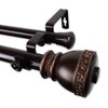 Rod Desyne 1" Delaney Double Curtain Rod, 28-48", Bronze