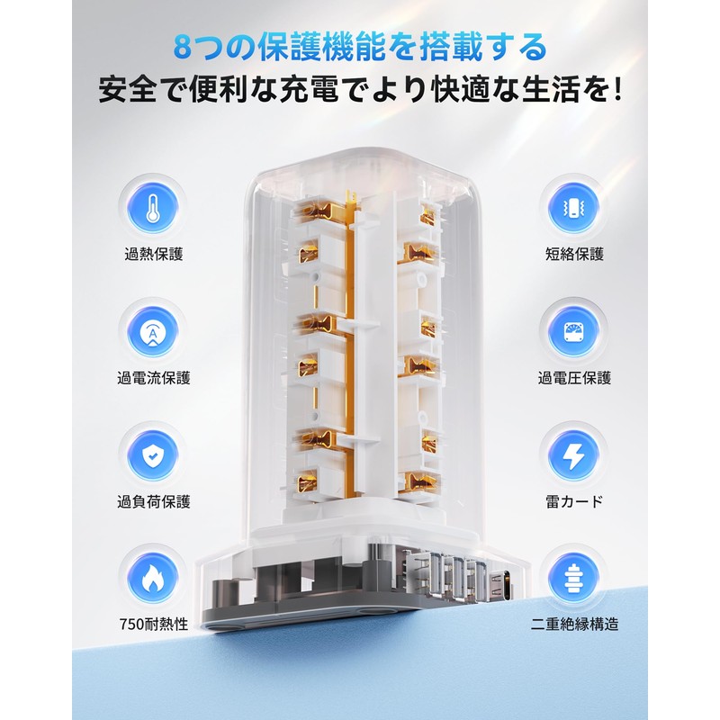 YUDOFICAL Power Tap, Tower, Outlet, 6.6 ft (2 m), Extension