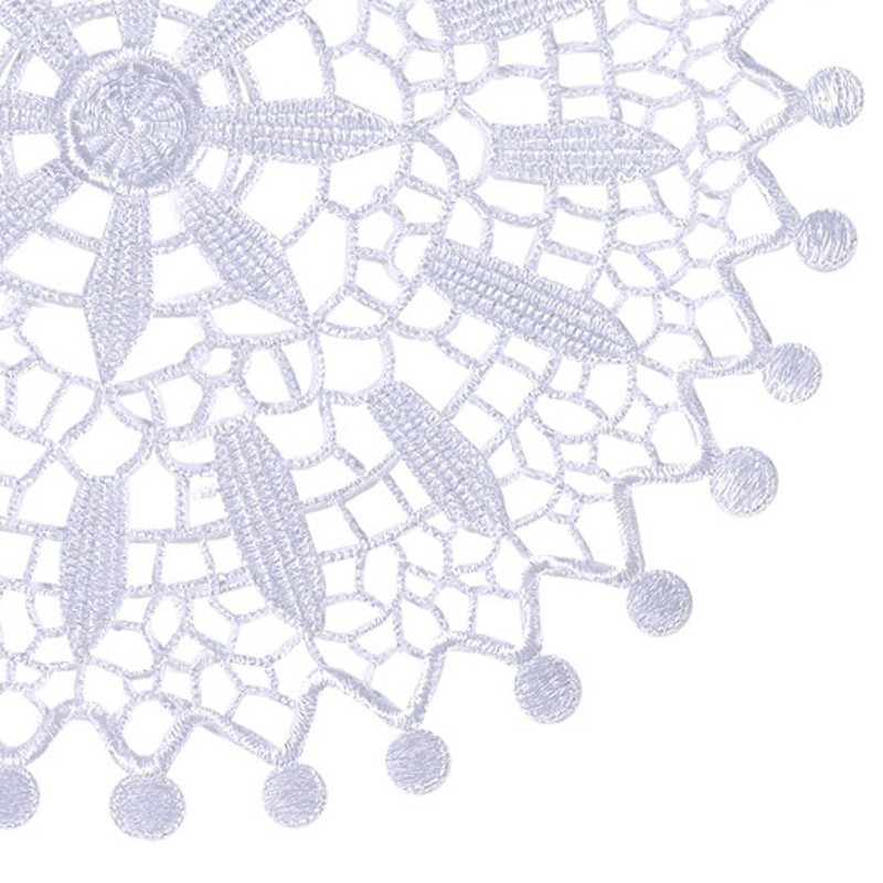 Pack of 6 Floral Lace Round Doilies 100% Polyester Vintage