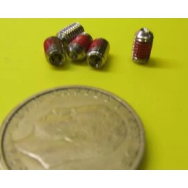 Basic Stainless Steel Self Lock Set Screw, Nylon Patch, Cup, 1/4"-20 x 5/8" Long 20 pc
