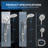 7.5" Rotatable Dual Shower Head with Handheld Combo, Kids Friendly
