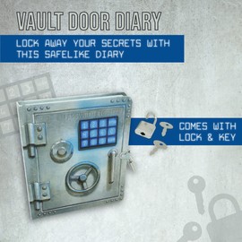 Peaceable Kingdom Vault Door 6.25" Lock and Key, Lined Page Diary for Kids