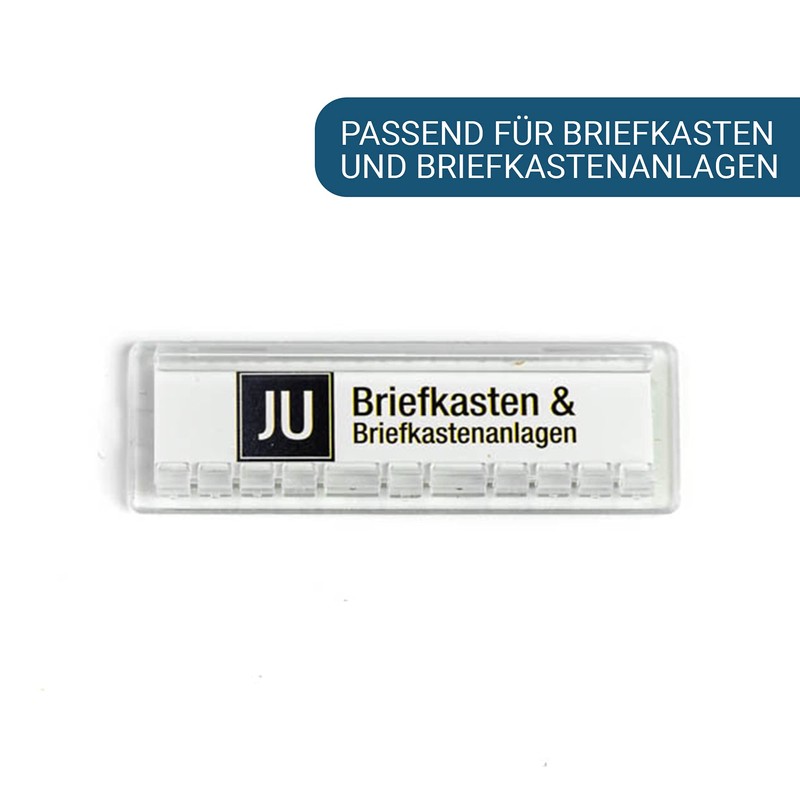 JU Metallwarenfabrik JU Name Plate 67 x 22 mm Punch