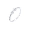 Elli Women's Infinity Ring with Crystals in 925 Sterling Silver,