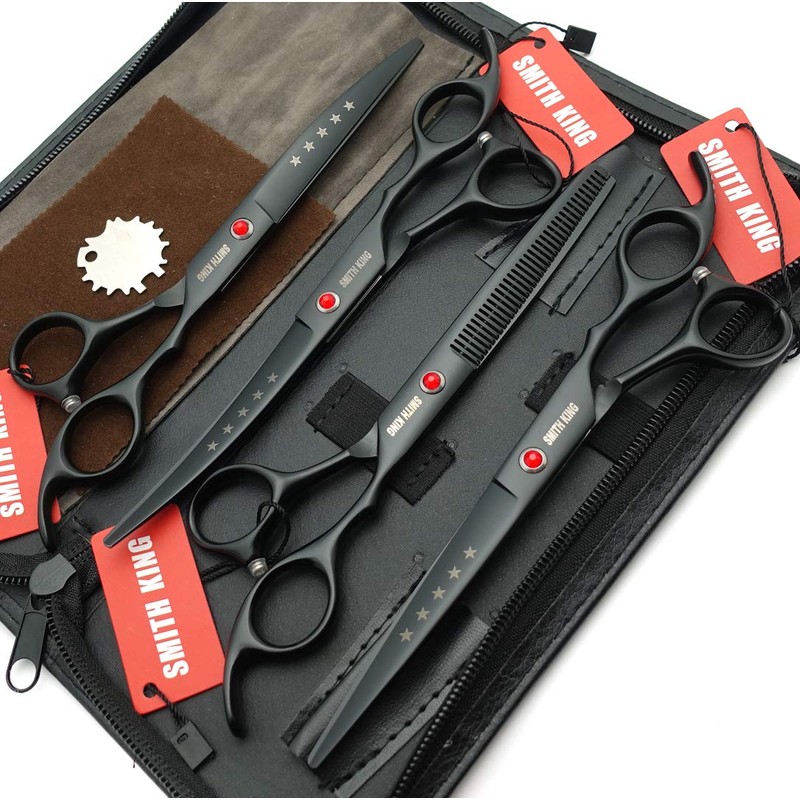 7.0in Professional Pet Grooming Scissors set,Straight & Thinning & Curved