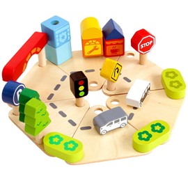 エデュテ限定ガイドブック付き Edute エデュテ プレゼント I'mTOY おもちゃ 知育玩具 赤ちゃん 木のおもちゃ 1歳 誕生日 プレゼント ランキング 一歳 アイムトイ タウン＆カントリープレイセット 1歳児