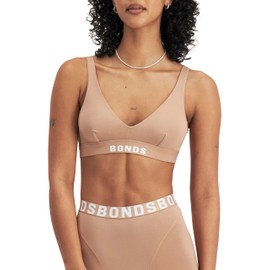 Bonds Women's Anti-Chafing Bralette Bra, Chafe Off Bralette, Viscose/Bamboo Moisture-Wicking Plunge Bra for Women