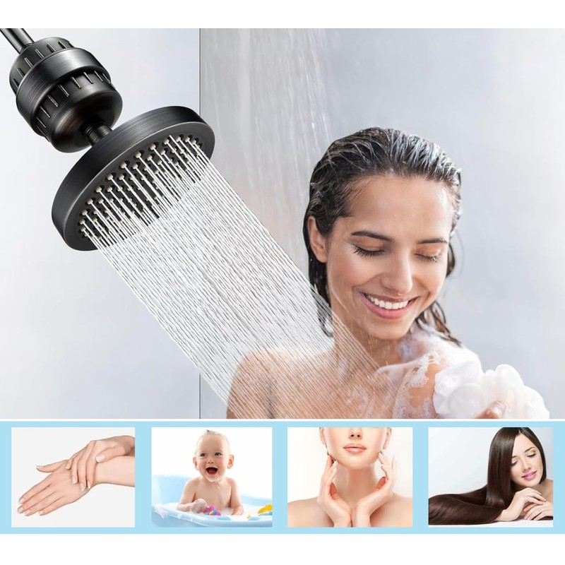 AZULDIMEN Regaderas para Baño de Lluvia de Alta Presión de