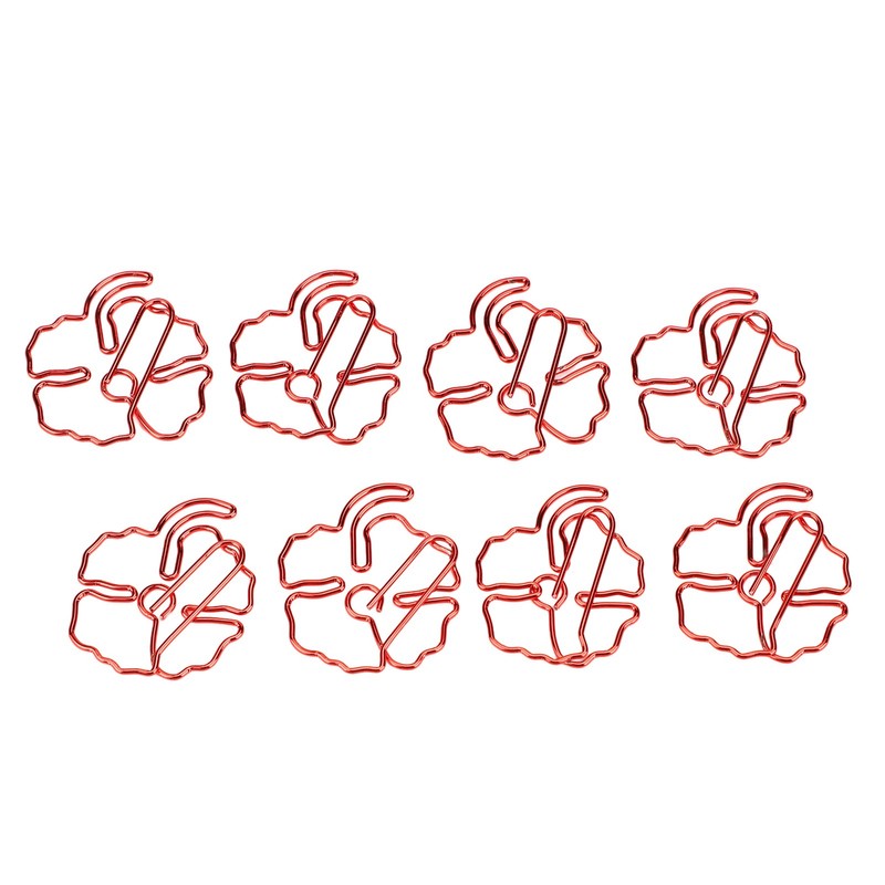 50Pcs Leaf Paper Clips 4 Leaf Clover Design Strong Metal