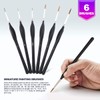 Small Paint Miniature Brushes Fine Tip 6pc Paintbrushes Set for