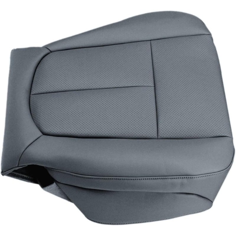 Gray Front Driver Side Bottom & Foam Cushion Replacement Leather