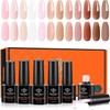Modelones 12 Colors Builder Gel Set, Pink Brown Builder Nail
