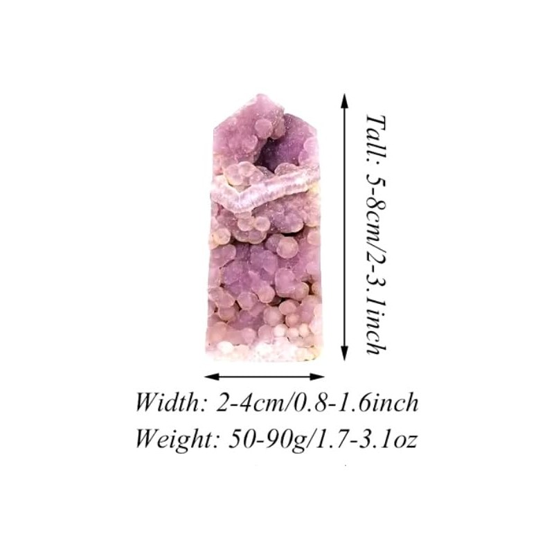 Natural Grape Agate Crystal Wand (50-90g)