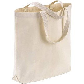 Wholesale Canvas Tote Bags, 15"W x 16"H x 3"G, Cotton Reusable Grocery Shopping Bags, Blank, DIY Painting Printing Embroidery (3, Natural Tote Bags)