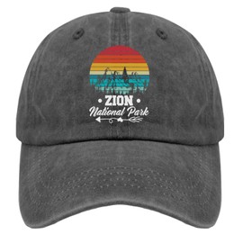 Zion National Park Sun hat Mountain hat Pigment Black hat for Women Gifts for Daughter Baseball Caps