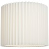Springcrest White Linen Pleated Drum Lamp Shade 14.75x14.75x12 (Spider) -