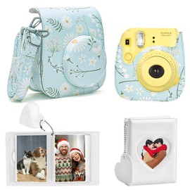 VCRANONR Sofortbildkamera Tasche, Mini Tasche mit Verstellbarem Schultergurt, 32 Taschen Fotoalbum, Kamera Tasche, Mini 9/11/12 hülle, Tasche Fotobuch Kamera Zubehör Schutzhülle Reisetasche