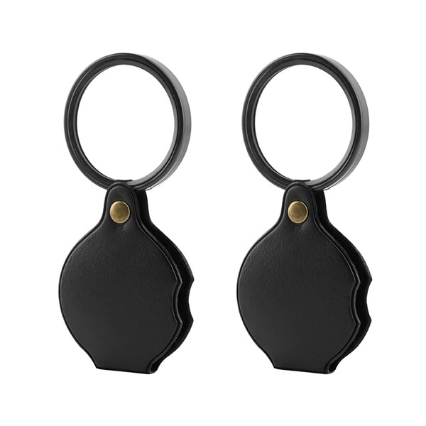 PracFlairy 20x Pocket Magnifier, 2PCS Mini Folding Magnifiers, Rotating and