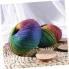 Tofficu 2pcs Knitting Yarn Wool Super Chunky Rainbow Yarn for