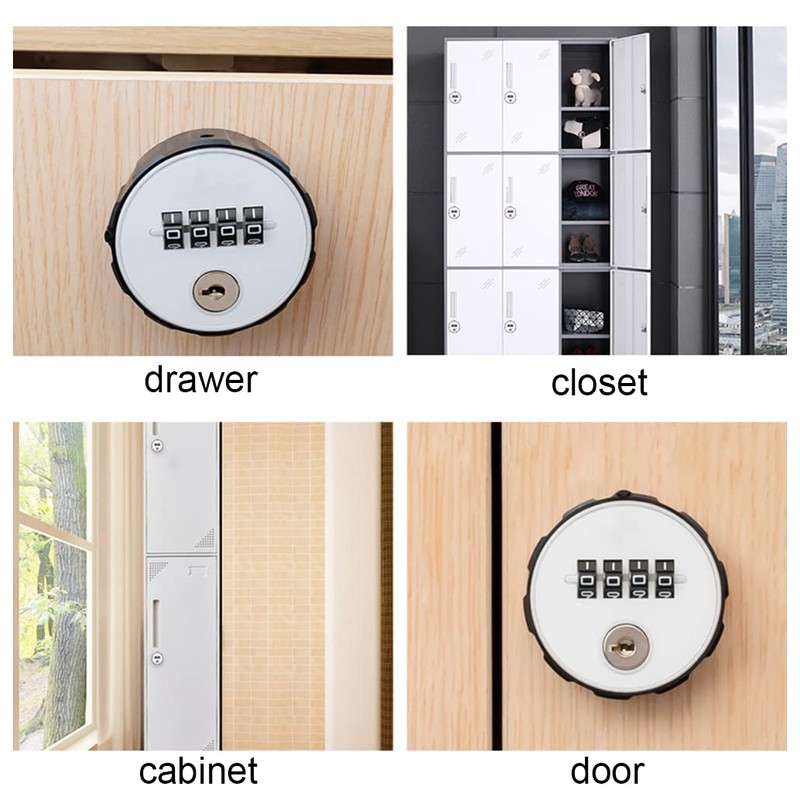 Maizoon Combination Cabinet Cam Lock 4 Digital Resettable Round Padlock