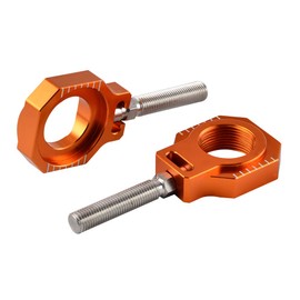 NICECNC Motorcycle Rear Axle Blocks Chain Adjuster Aluminum Compatible with KTM 85 SX 2003-2014 125-530 SX/SX-F/XC/XC-F 2000-2012 125-530 EXC/EXC-F/XC-W/XCF-W 2000-2023,See fitment