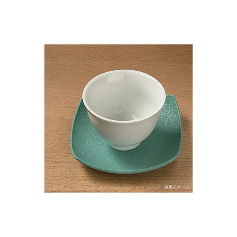 Ceramic Tea Holder (Square, Light Green) W 3.4 x H