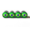 Brazil Flag Tire Valve Caps - Set of 4 -
