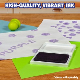 Ready 2 Learn Washable Stamp Pad | Purple | Non-Toxic | Fade Resistant | Decorate Scrapbooks, Posters and Cards
