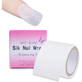 1 Roll Nail Repair Fiberglass Silk Wrap Self Adhesive Anti Damage DIY Strong Protect Reinforce Extension Sticker,Nail Repair Reinforce Nail Protector Nail Art Tool for Home Use or Salon