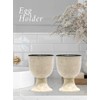 Ceramic Egg Cup Christmas Gift Set of 2 Porcelain Holder