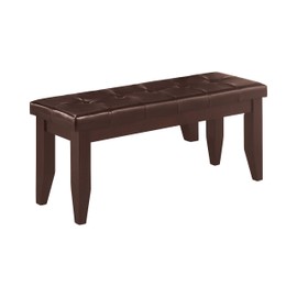 Dalila Dining Bench with Tufted Upholstered Seat Cappuccino and Black